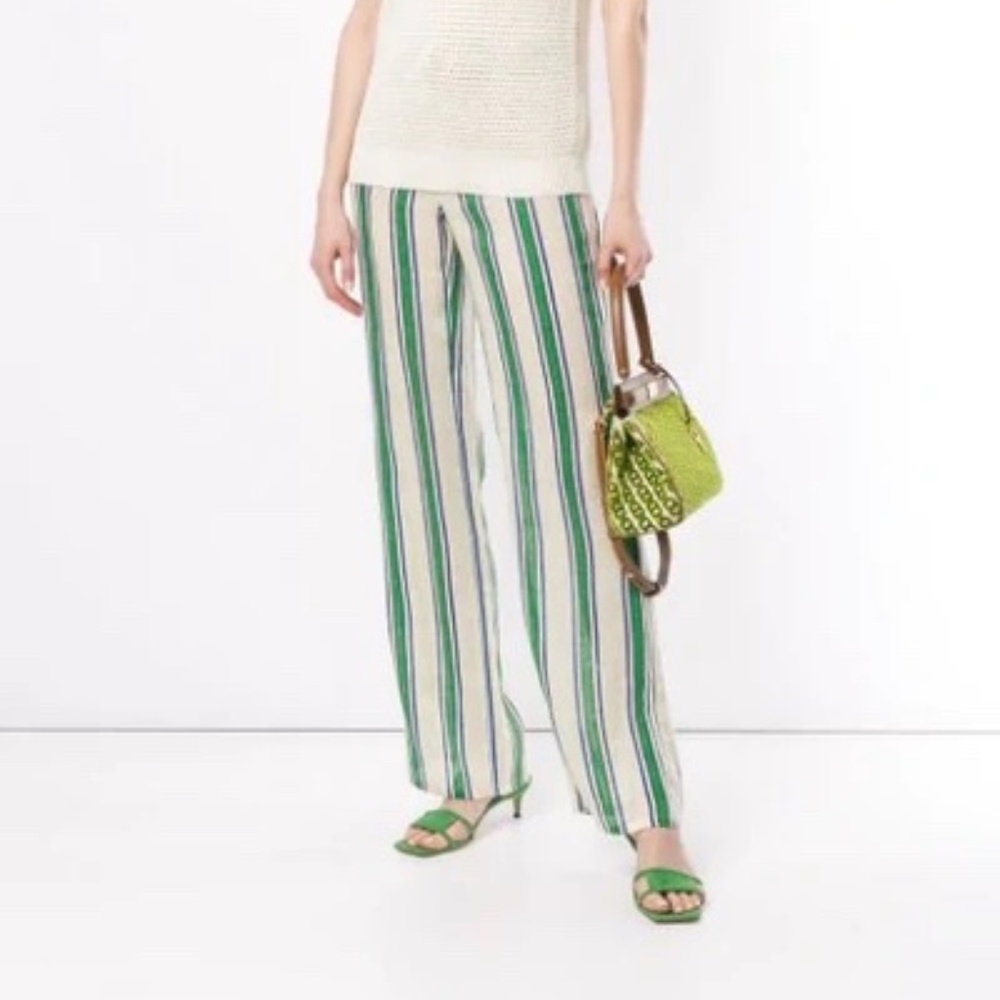 Sold - Tory Burch Striped Straight Leg Pants size XL